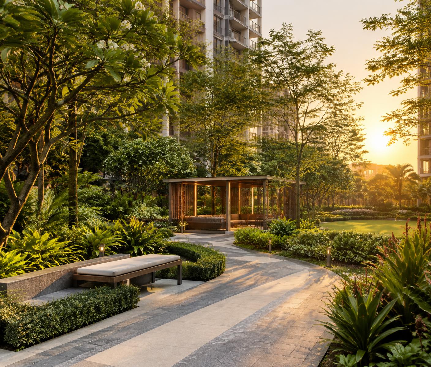 Landscaped gardens